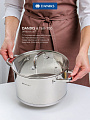 Кастрюля нержавеющая сталь, 6.5 л, крышка стекло, Daniks, Рейн, GS-01229-24, индукция - фото 6