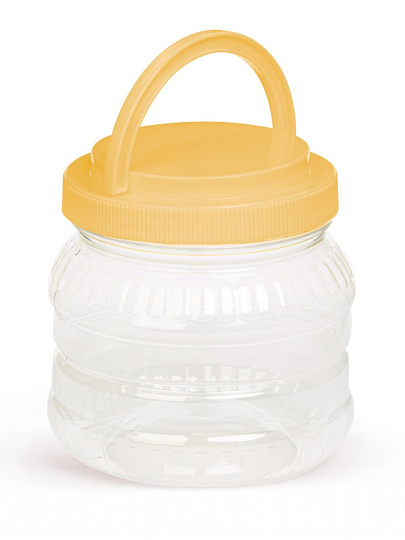 Бидон пластик, 1 л, с ручкой, в ассортименте, Альтернатива, М894