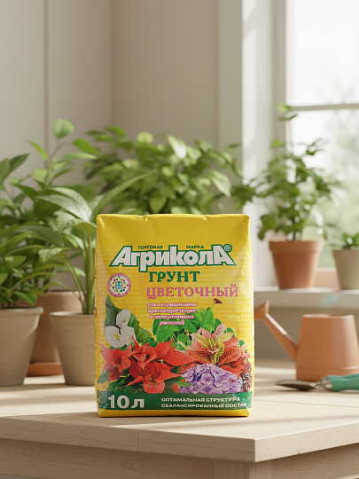 Грунт Цветочный, для комнатных растений, 10 л, Агрикола