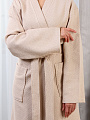 Халат унисекс, вафельный, 100% хлопок, бежевый, S, 46-48, Silvano - фото 5