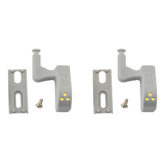Светильник светодиодный, Uniel, ULK-C02 23A GREY SET2, 4000 К, IP20, 7х4х2 см, на петлю в кух. шкаф, серый, UL-00008933