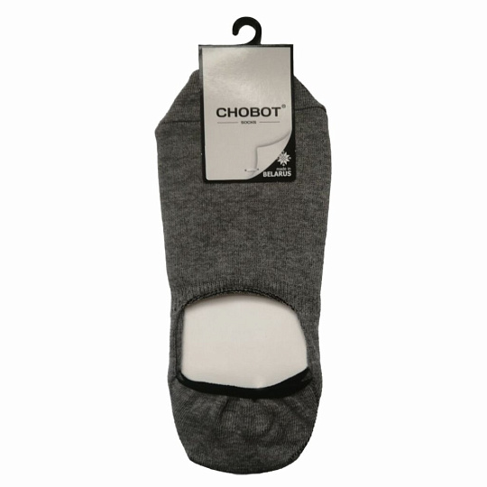 Носки для мужчин, хлопок, Chobot, 000, серый меланж, р.25-27, подследники, 4223-007