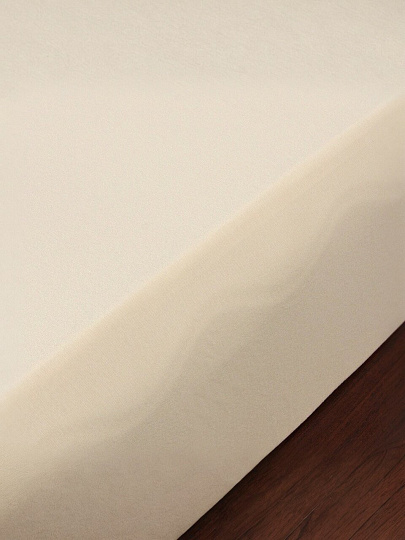 Простыня 1-спальная, 90х200х20 см, 100% хлопок, трикотаж, 120 г/м2, на резинке, Silvano, Кремовый, ПТр90*200