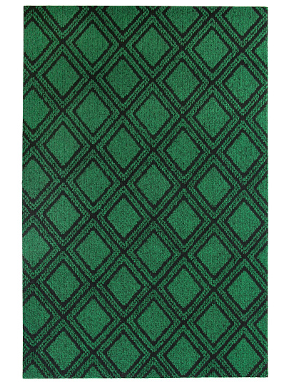 Коврик придверный, 60х90х70 см, прямоуг, 100% полиэстер, влаговпит, зелен., ромб, Жаккард , HP-3616