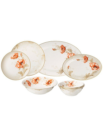 Сервиз столовый фарфор, 23 предмета, на 6 персон, Lefard, Antique, 415-2266