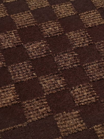 Коврик придверный, 50х80 см, прямоугольный, ПВХ, коричневый, Жаккард , ComeForte, НР-206