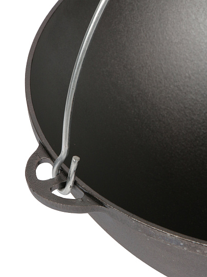 Казан чугун, 12 л, с крышкой, с крышкой-сковородой, крышка чугун, с дужкой, Гардарика, 1612-4