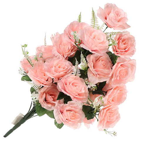 Цветок искусственный декоративный Роза, пасхальный, 64 см, персиковый, Y6-10357