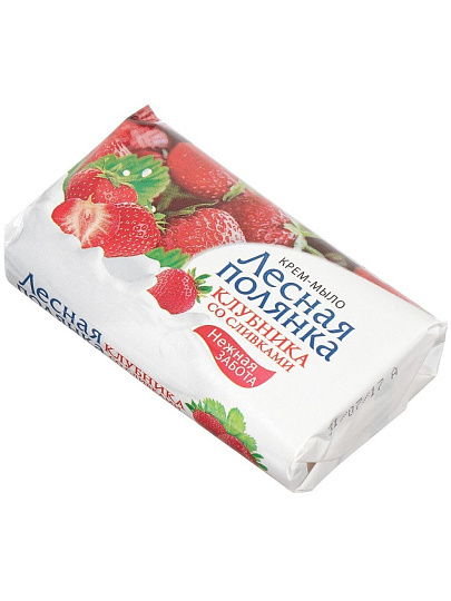 Мыло Лесная полянка, Клубника со сливками, 90 г