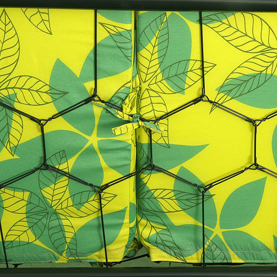 Качели садовые 3-местные, 240х138х160 см, 210 кг, Olsa, Рица, желтые, листья, с1114, металл