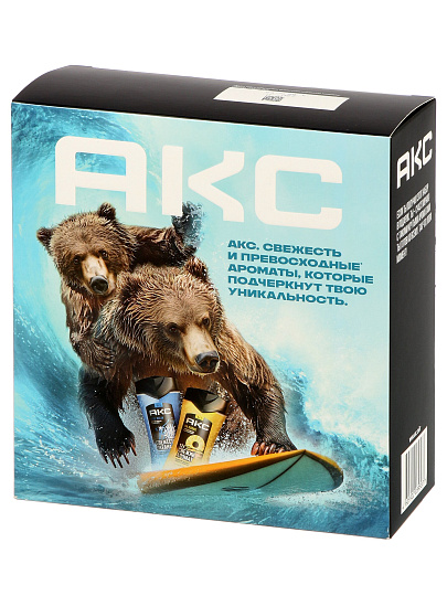 Набор подарочный мужской, АКС, На пляже, гель для душа и шампунь 3 в 1 250 мл + гель для душа и шапунь 2 в 1 250 мл