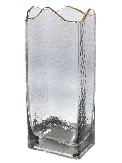 Ваза стекло, настольная, Мозаика, Y4-11058, 10х25 см, серая