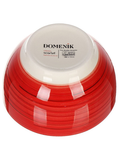 Салатник керамика, круглый, 14х8 см, Scarlet, Domenik, DMD004