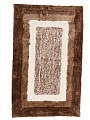 Коврик для ванной, 0.5х0.8 м, микрофибра, коричневая рамка, Silvano, Лиона, BM-9370-A - фото 3