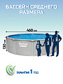 Бассейн каркасный Bestway, 460х120 см, Hydrium, 56384, фильтр-насос, лестница, подстилка, тент, 17430 л, дозатор - фото 3