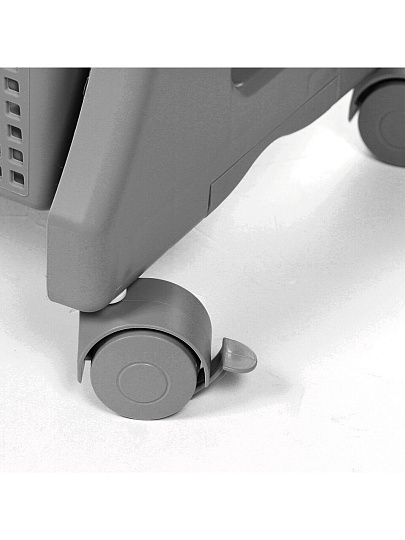 Полка универсальная, пластик, 4 секции, на колесах, серая, Violet, Лофт, 770418