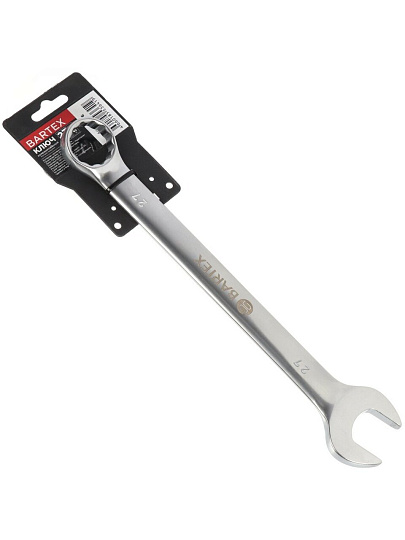 Ключ комбинированный, Bartex, 27 мм, матовый, CrV сталь