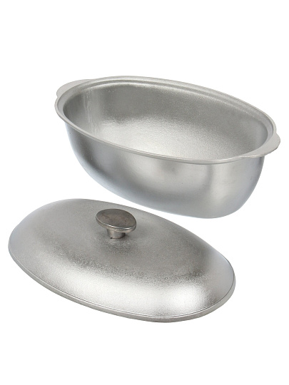 Гусятница 6 л, алюминий, с крышкой, литые ручки, овальная, Гардарика, G0600