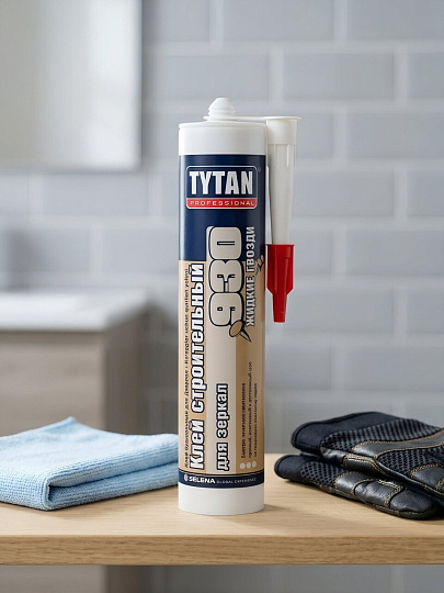 Жидкие гвозди Tytan, №930, 380 г, для зеркал, строительные, бежевые, 23301