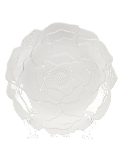 Блюдо керамика, круглое, 27х27х3 см, Цветок, Daniks