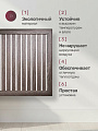 Экран для радиатора, МДФ, 900х600 мм, ясень темный DE LUXE, реечный, Стильный Дом - фото 2