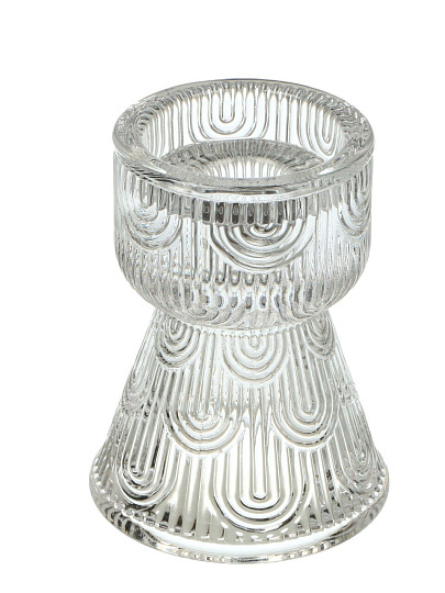 Подсвечник декоративный стекло, 1 свеча, 7х6х9 см, Рюмка, A020392