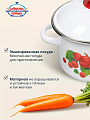 Кастрюля эмалированная сталь, 2 л, крышка сталь, цилиндрическая, Сибирские товары, Калина красная, 1MD161M, индукция - фото 3