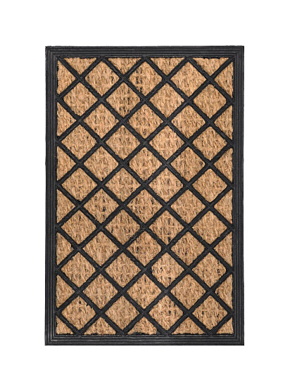 Коврик придверный, 40х60 см, прямоугольный, кокосовое волокно, узор, Фигурный, 93724