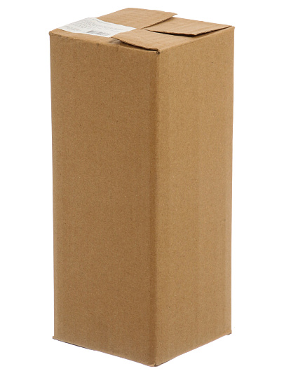 Ваза стекло, настольная, 10*25 см, Квадрат, полосы, прозрач, Y4-11072