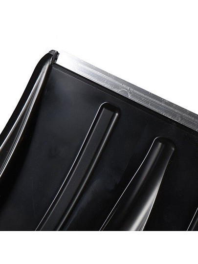 Лопата для снега пластик, с алюминиевой планкой, 380х365х1320 мм, черенок деревянный, тулейка 32 мм, в сборе, Цикл, Витязь