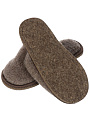 Тапки для мужчин, шерсть, серо-коричневые, р. 44-45, закрытые, ТМ004СК - фото 3