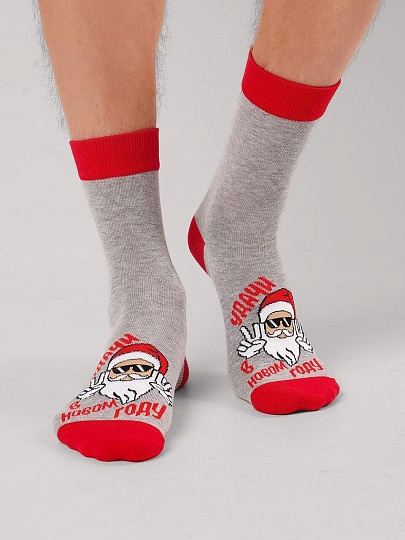 Носки для мужчин, Clever, НГ, меланж серые, р. 29, К6558Л