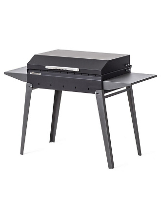 Мангал 1010х600х410х700 мм, 2 мм, разборный, с крышкой, гриль, 2 полки, складные ножки, Gratar, Классика, МКЛ 600К