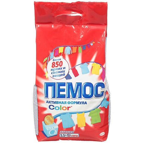 Стиральный порошок автомат Пемос Color, 5500 г