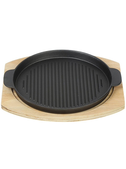 Сковорода чугун, 22х1.6 см, с подставкой, Y4-8884