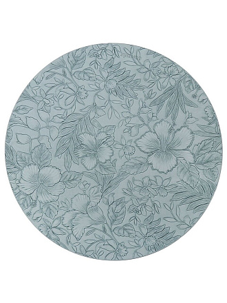 Салфетка декоративная 38х38 см, круглая, голубая, Flora, DMP06