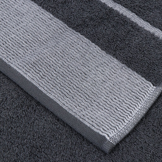 Полотенце банное 70х140 см, 100% хлопок, 600 г/м2, Бархатное, Bella Carine, серое, Турция, FT-4-70-0927-2