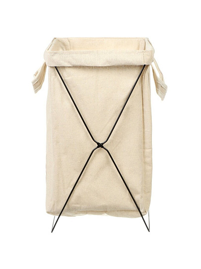 Корзина для хранения белья и вещей, 25х40х46 см, прямоугольная, бежевая, A290120