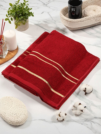 Полотенце банное 70х140 см, 100% хлопок, Азия, Silvano, бордо, Узбекистан