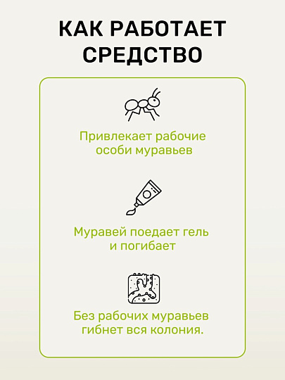 Инсектицид от муравьев, гель, 50 г, туба, Защищай!