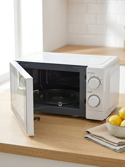 Микроволновая печь Rion, P70J20P-P2, 20 л, 700 Вт, механическая, 6 уровней мощности, белая