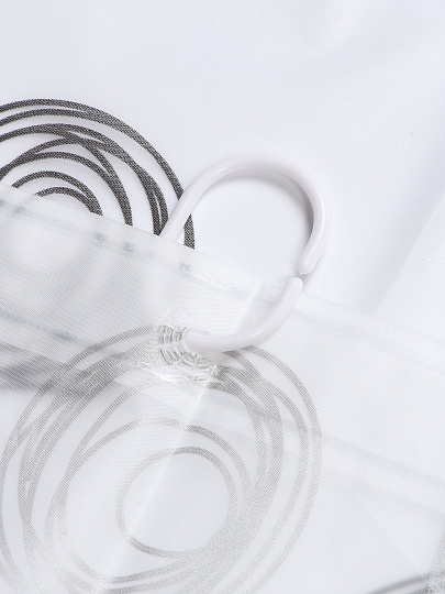 Штора для ванной 180х180 см, Peva, Элика-4, белая, Y4-11173