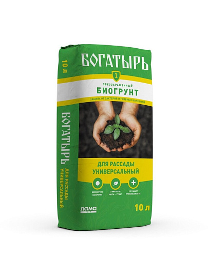 Грунт Богатырь, для рассады, 10 л, Лама Торф