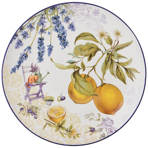 Набор тарелок обеденных Прованс лимоны, 2 пр. 25,5 см, 104-575