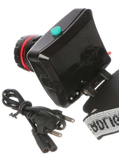 Фонарь налобный, встроенный аккумулятор, зарядка от USB, пластик, в ассортименте, SPE17194-11