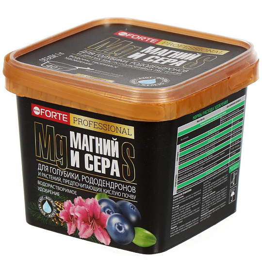 Удобрение для голубики и рододендронов, с серой и магнием, ведро, 1 л, Bona Forte