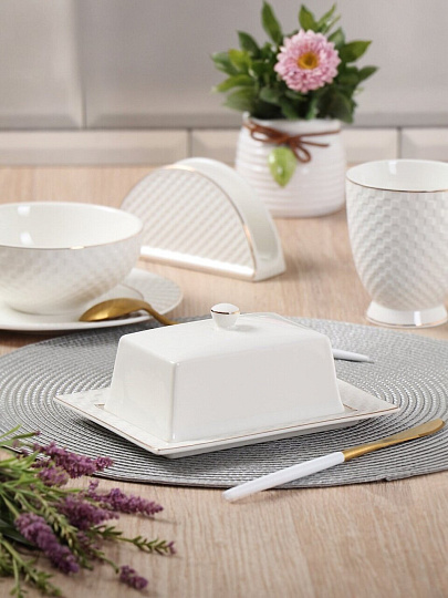 Масленка керамика, 18х13.5х5.5 см, Daniks, Кембридж