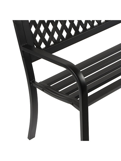 Скамейка металл, ПВХ, 118х50х75 см, Вояж, C010100