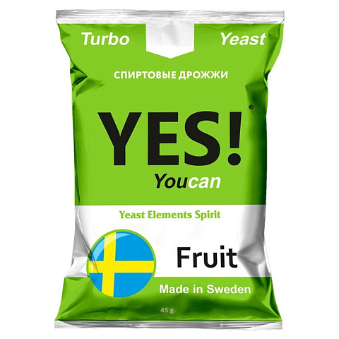 Дрожжи турбо 45 г, Yes! Frukt, БП-00020347