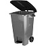 Контейнер для мусора пластик, 100 л, прямоугольный, с крышкой, на колесах, педаль, Spin&amp;Clean, Freestyie, SC700221026 - фото 2